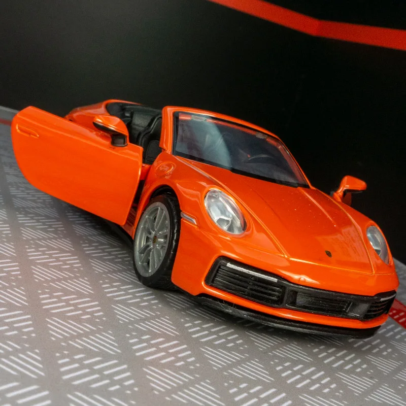1:32 Porsche 911 Carrera, литая игрушечная модель автомобиля из сплава, звук и свет, детские игрушки, коллекционные предметы, подарок на день рождения, 1 компл.