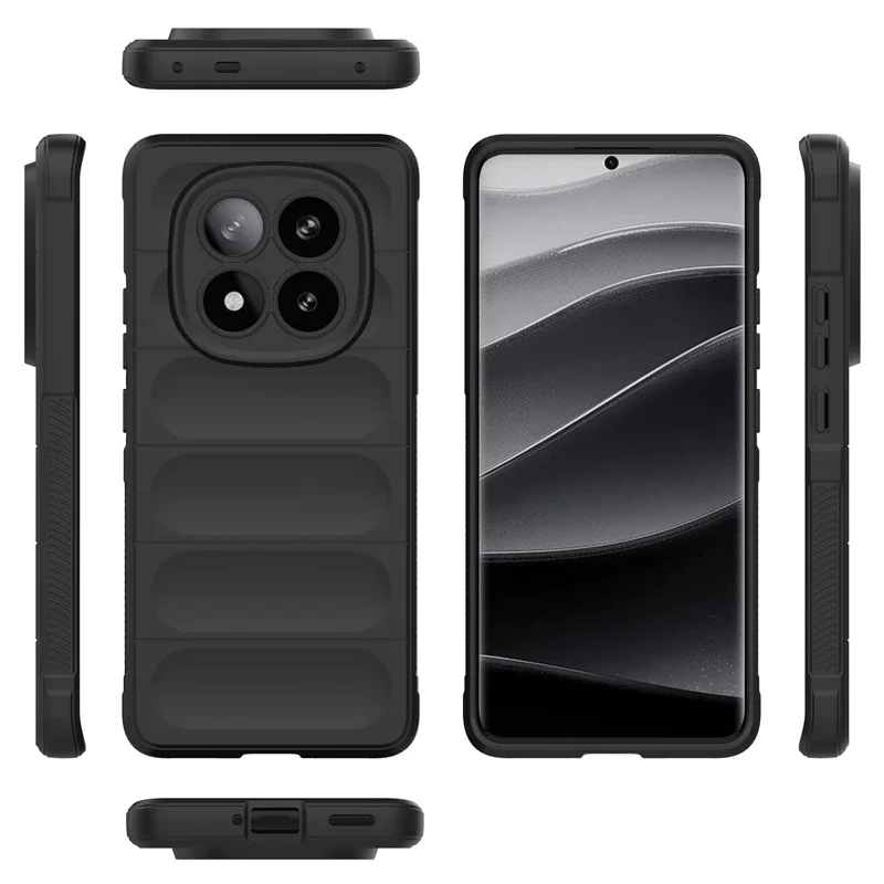 Фото Для Xiaomi Redmi Note 14 Pro 4G задняя крышка чехол для телефона мягкий жидкий силиконовый противоударный защитный чехол от падения №2