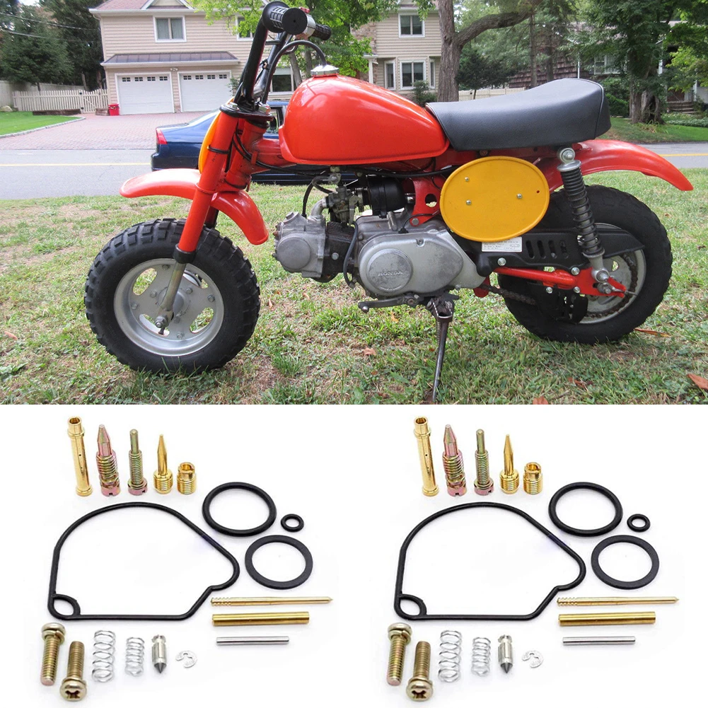 Фото Совершенно новый комплект для ремонта карбюратора Honda Z50 и Z50R, черный + золотой, с длительным сроком службы, металл + резина, ремонтный комплект №3