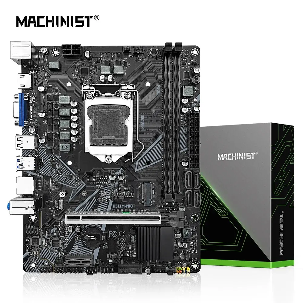 MACHINIS H511M PRO Материнская плата LGA 1200 Процессор серии 10/11 поколения процессор DDR4 настольная память NVME M.2 двухканальный