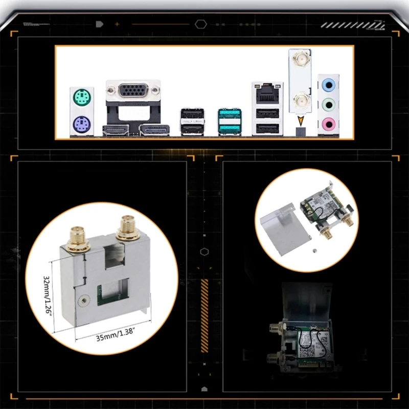 Фото WiFi6E Wi-Fi-карта AX210HMW Mini PCI-E Сетевая карта AX210 HMW WIFI 6E Трехдиапазонный беспроводной сетевой адаптер 5374 №2