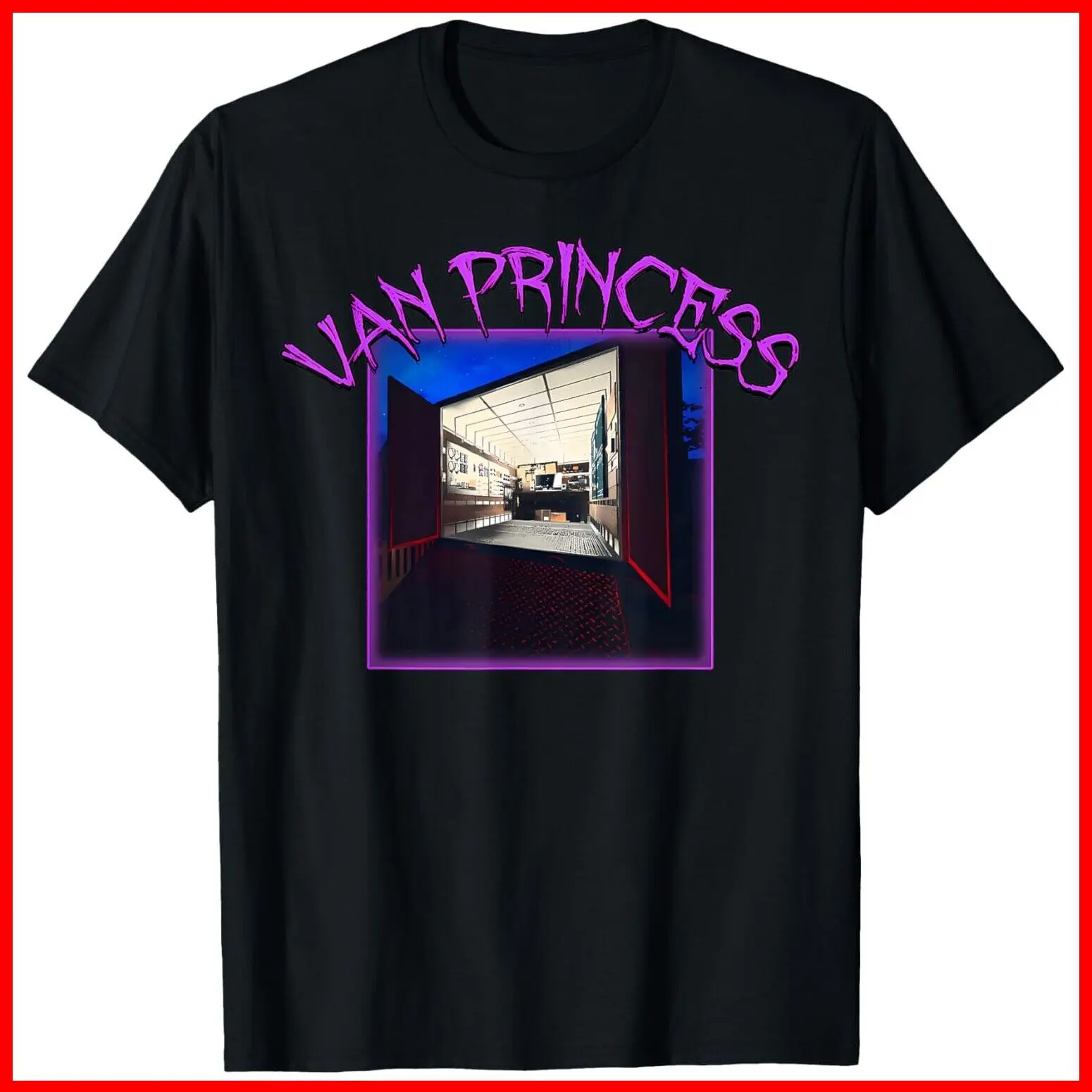 Черная хлопковая футболка с логотипом Van Princess Phasmophobias.