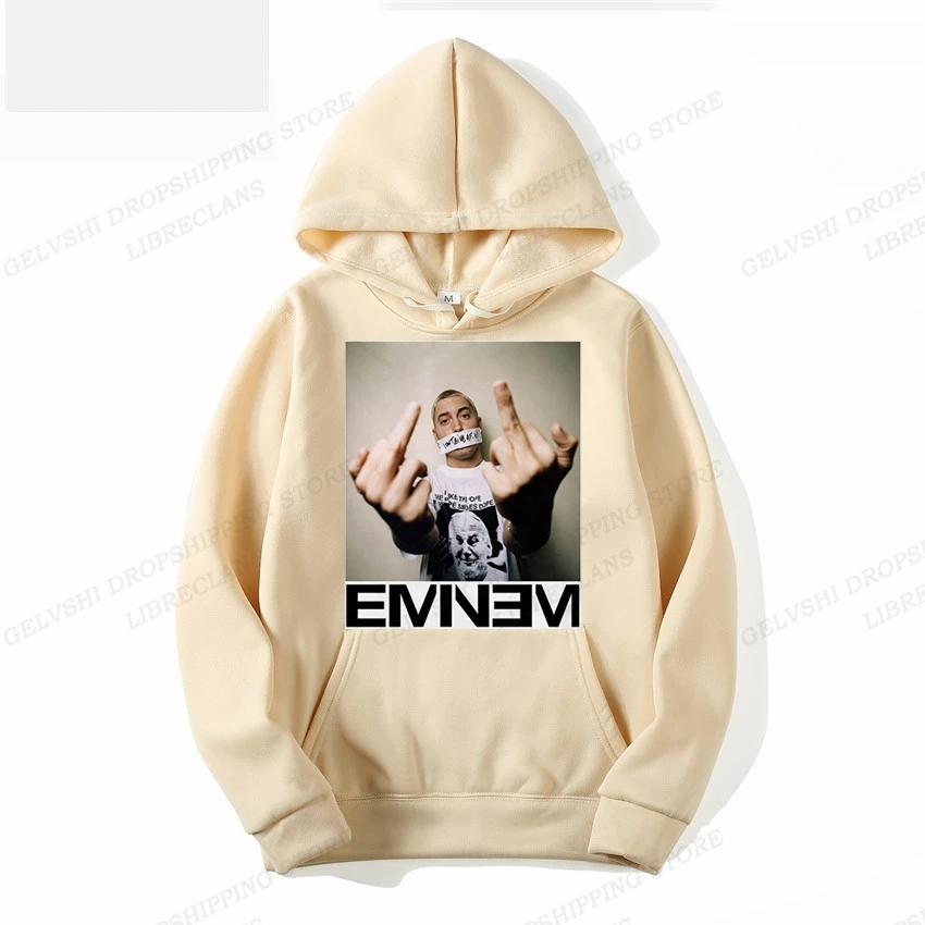 Фото Толстовка Eminem Мужская с надписью, модная кофта с капюшоном, худи в стиле хип-хоп, пальто в стиле рэпера, Мужская одежда для мальчиков, рок №5