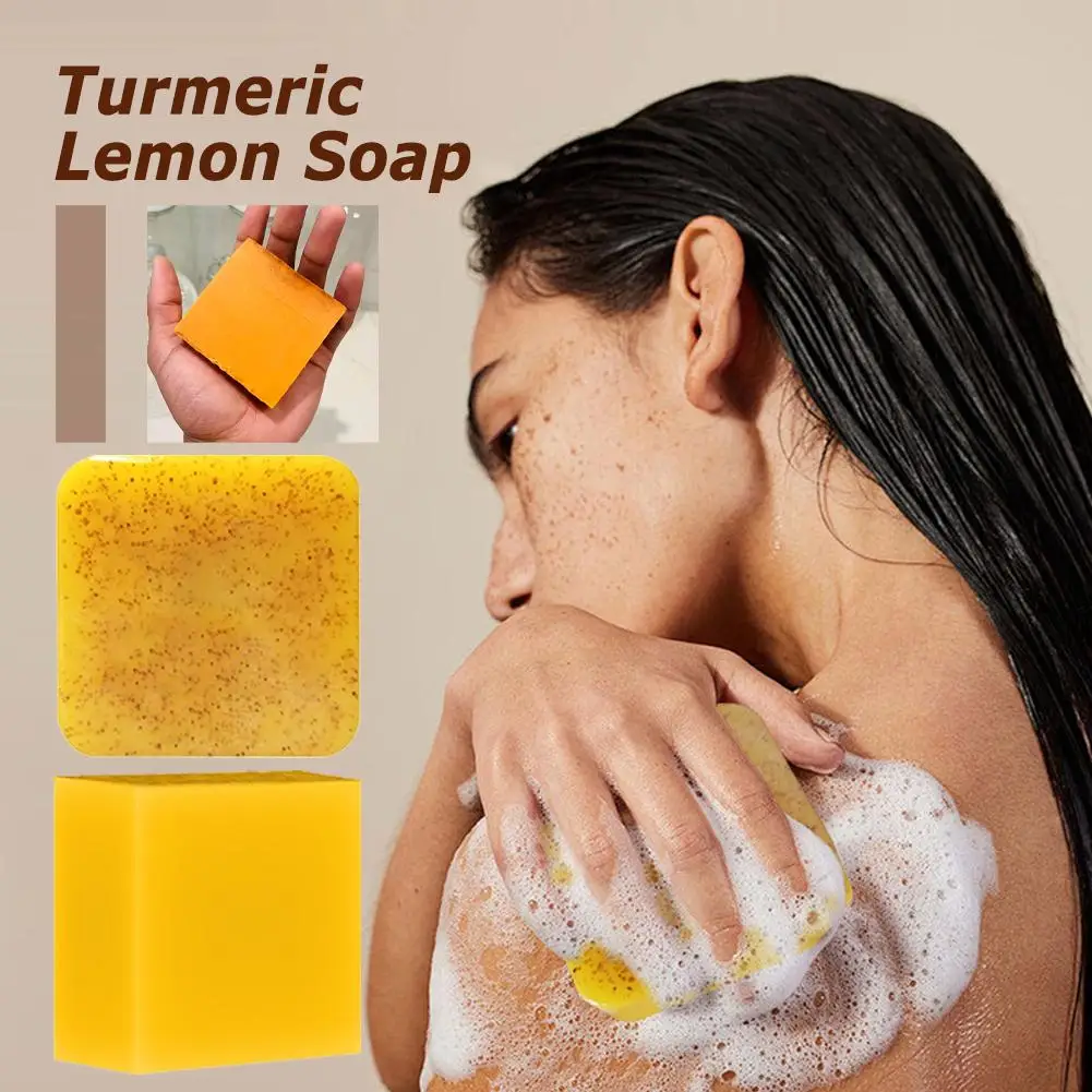 Фото Куркума лимонное мыло Kojic, лучшее мыло для светящейся кожи C6Z5 №2