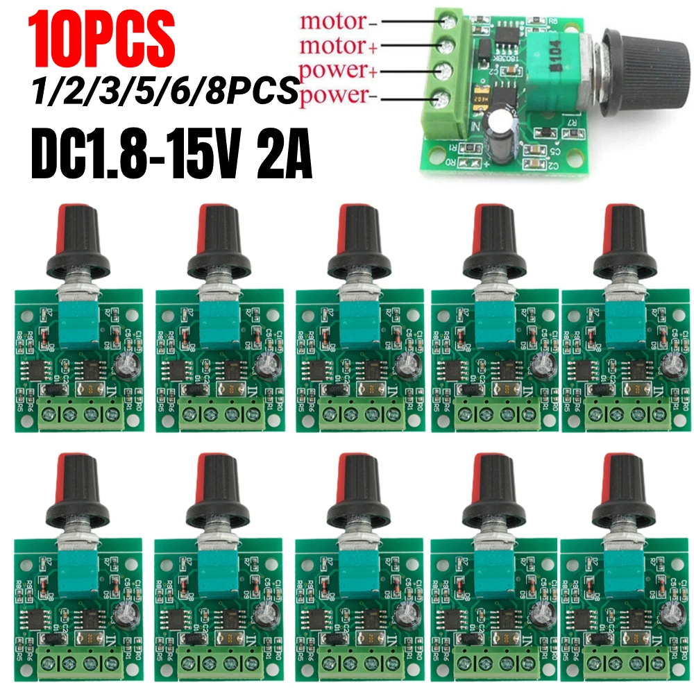 10-1 шт., регулятор скорости двигателя, 1,8 В, 3 в, 5 В, 6 в, 12 В, 2 А