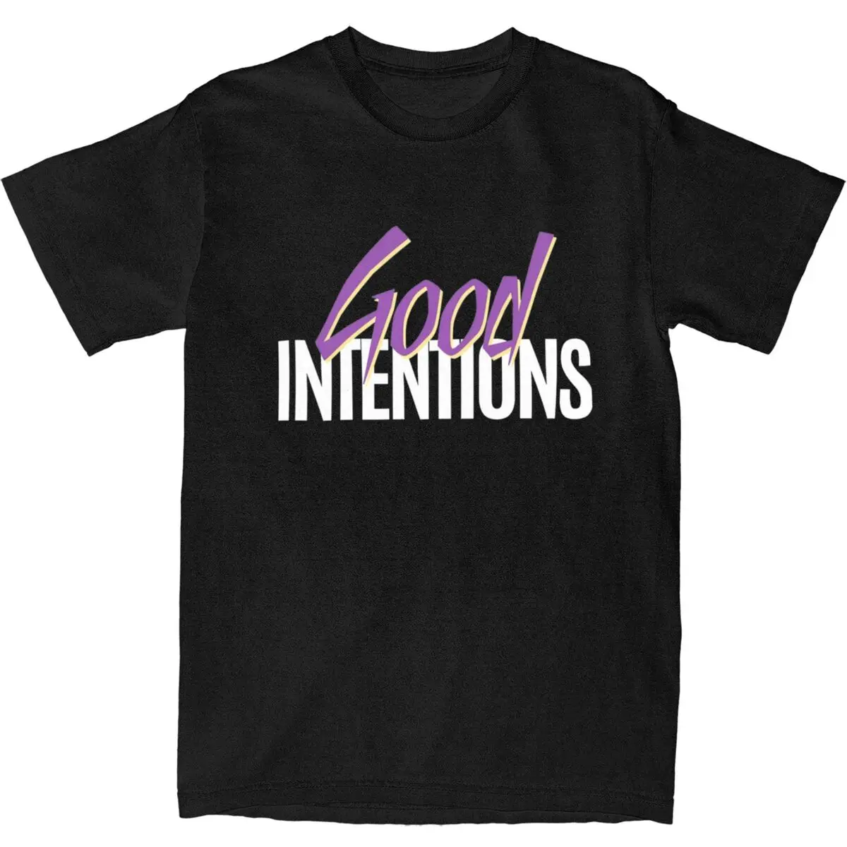 Мужская Женская футболка с надписью «GOOD INTENTIONS», летняя женская футболка с индивидуальным дизайном, хлопковые топы «сделай сам», подарок