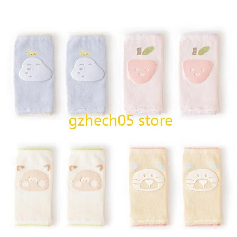 D55E 1 Пара мультфильм Carty Baby Clawling Contip Pad Deslip Design Design Contactive Elieve для малыша обучения ходить и