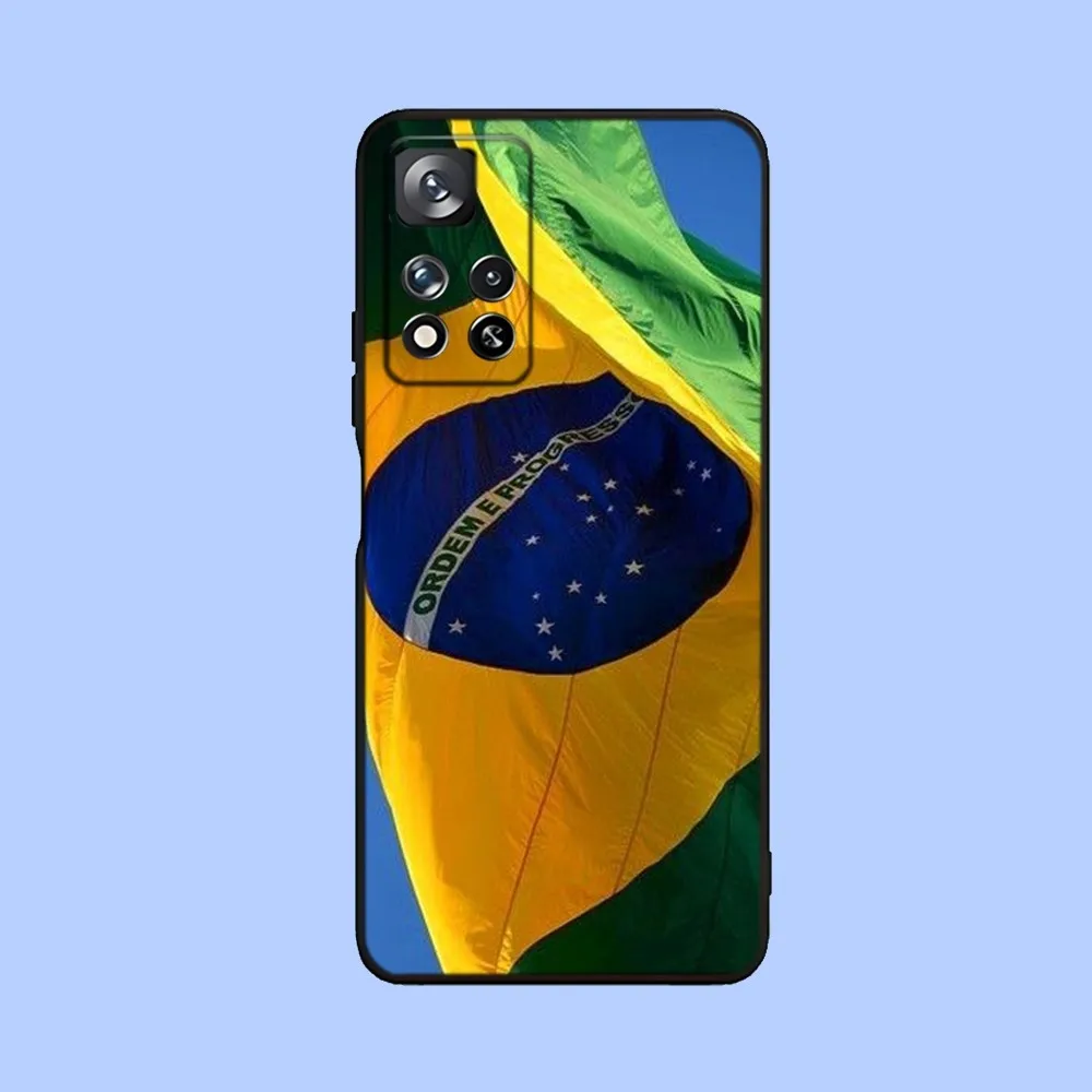 Фото Чехол для телефона с бразильским флагом для Samsung Galaxy A13, A21s, A22, A31, A32, A52, A53, A71, A80, A91, мягкий черный чехол №3