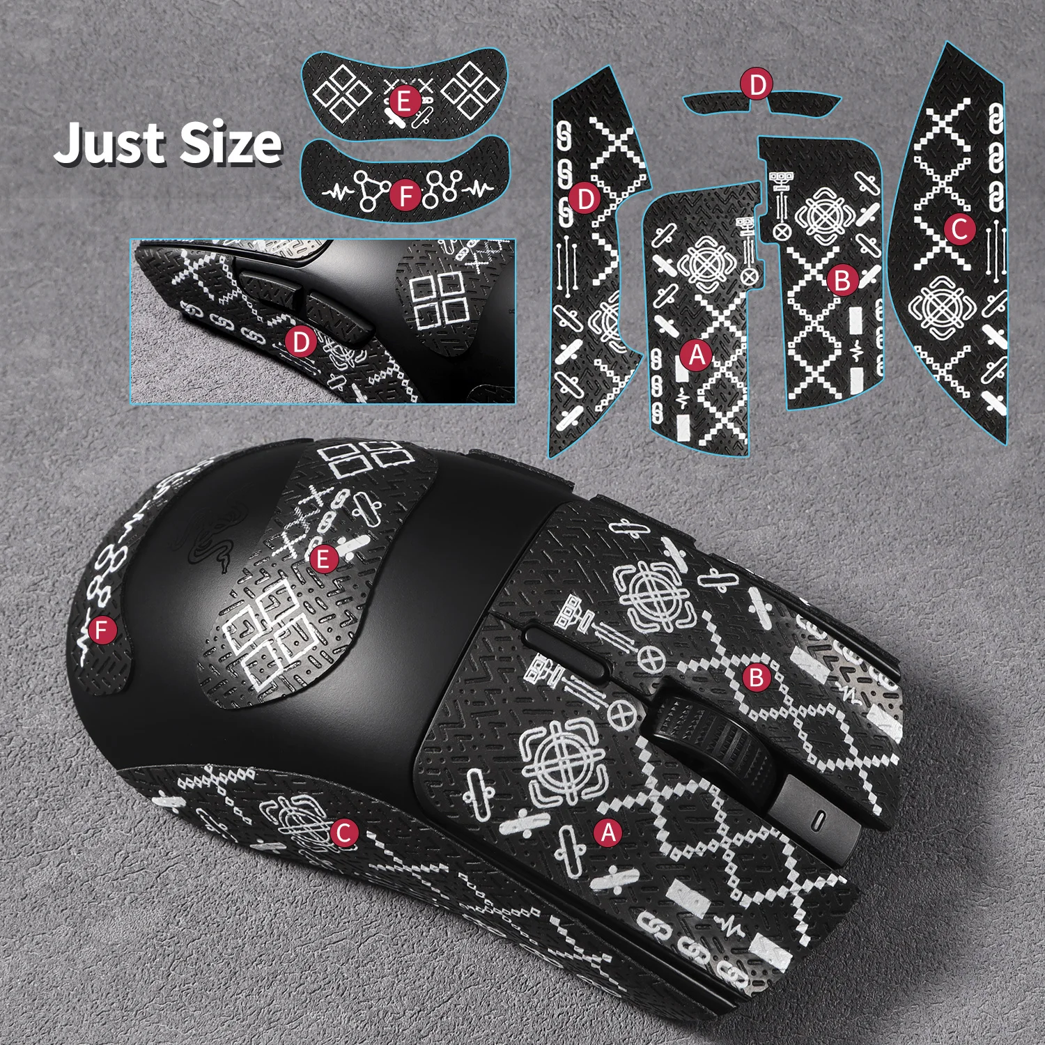 Фото Липкая лента для мыши, наклейка для Razer Viper V3 HyperSpeed Mouse, противоскользящая, самоклеящаяся, устойчивая к поту №5