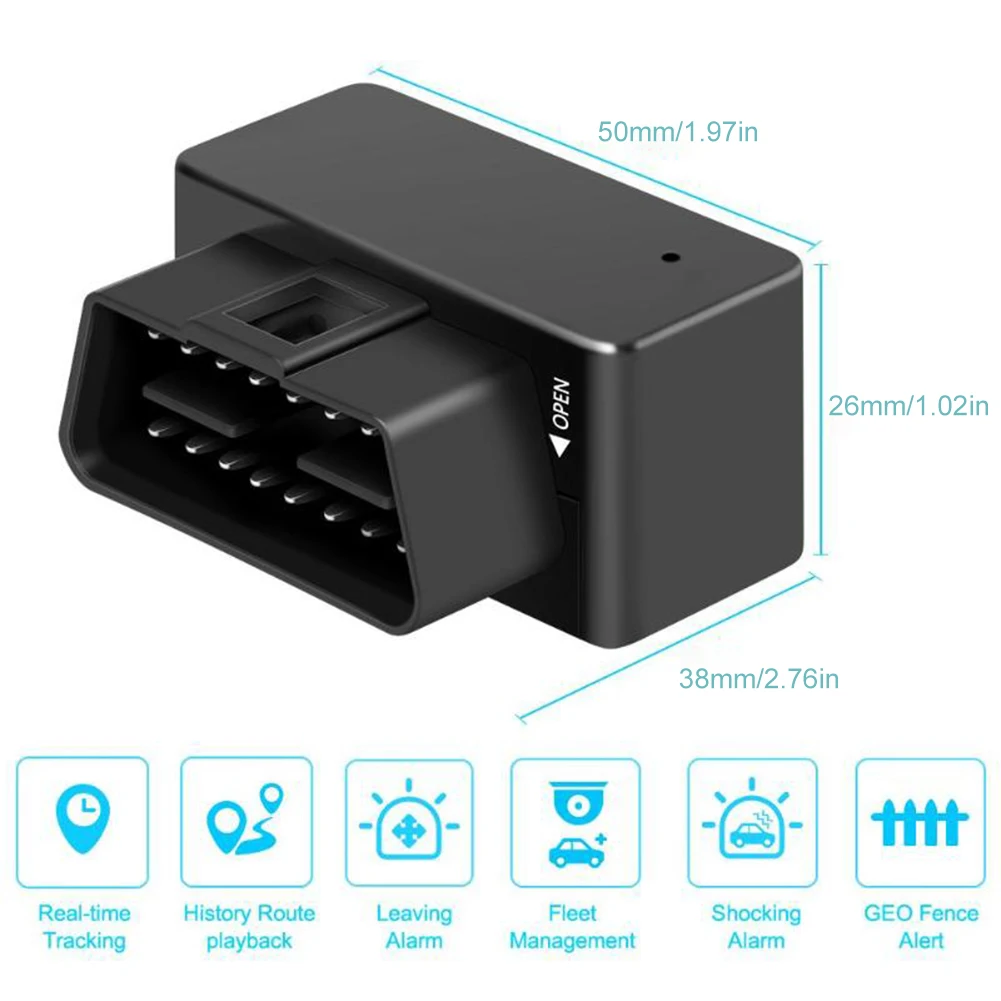 GPS-Трекер OBD 2G для автомобиля, GPS-локатор для определения местоположения автомобиля, маршрута, истории превышения скорости, с защитой от поте... (art.: 3920bf9be07d5) - 3920bf9be07d5