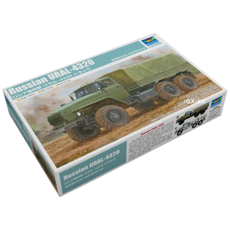 Trumpeter 01072 1/35, русский URAL 4320 URAL-4320, военный грузовик, детский подарок, игрушка, пластиковая сборка, комплект модели здания