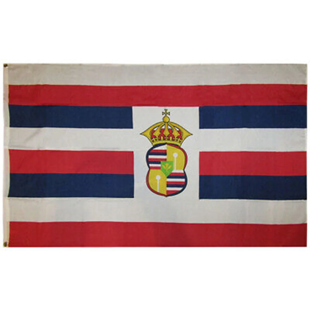 2X3FT King Kalakaua Hawaii Kanaka Корона Флаг НА ЗАКАЗ РАЗМЕР 90X150 СМ БАННЕР