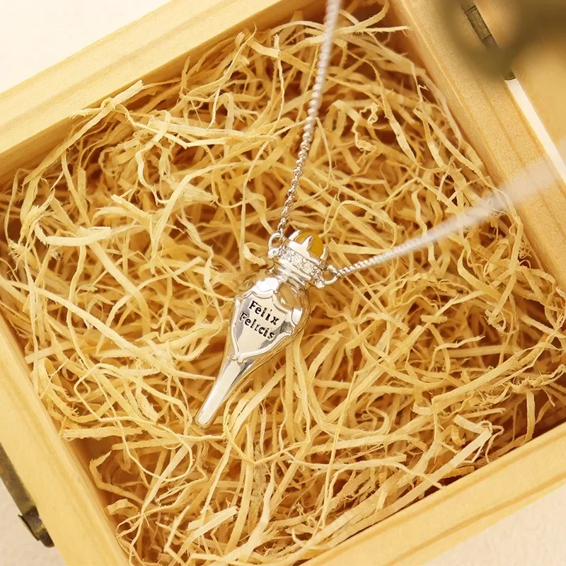 Фото Периферийные устройства для фильмов Felix Felicis, ожерелье, коллекционные модные украшения, лучший подарок на день рождения, Новый год для подруги, игрушки для мальчика №2