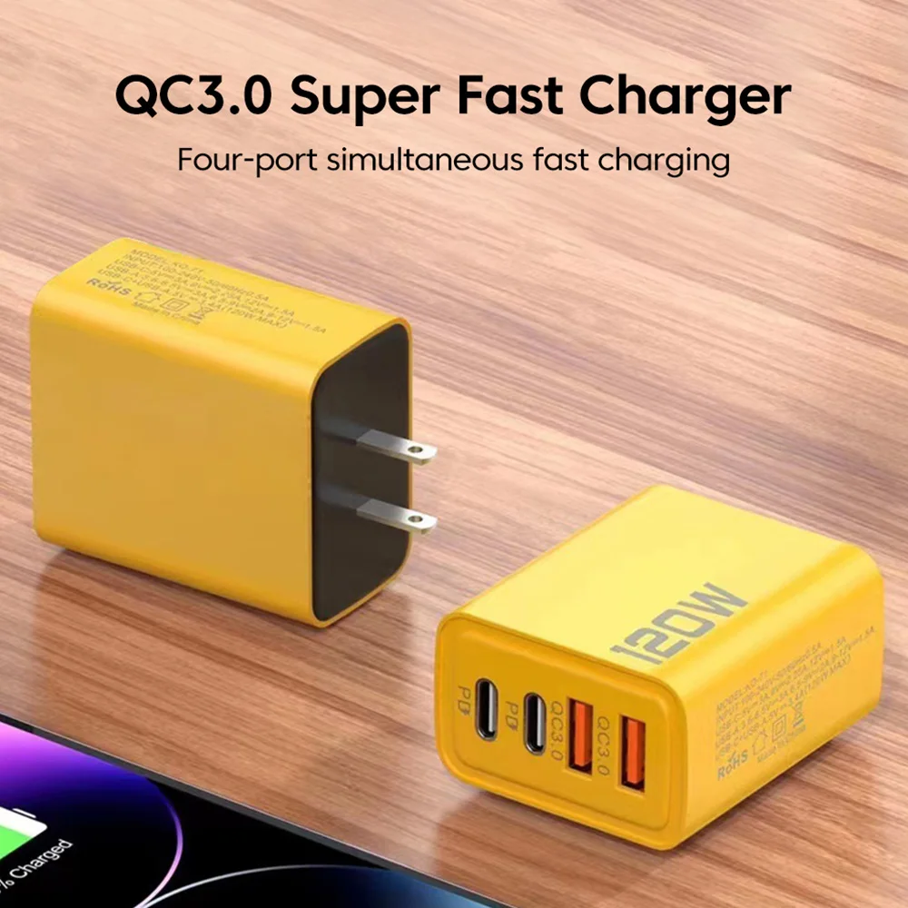 Сетевое зарядное устройство Elough с USB Type-C, 120 Вт