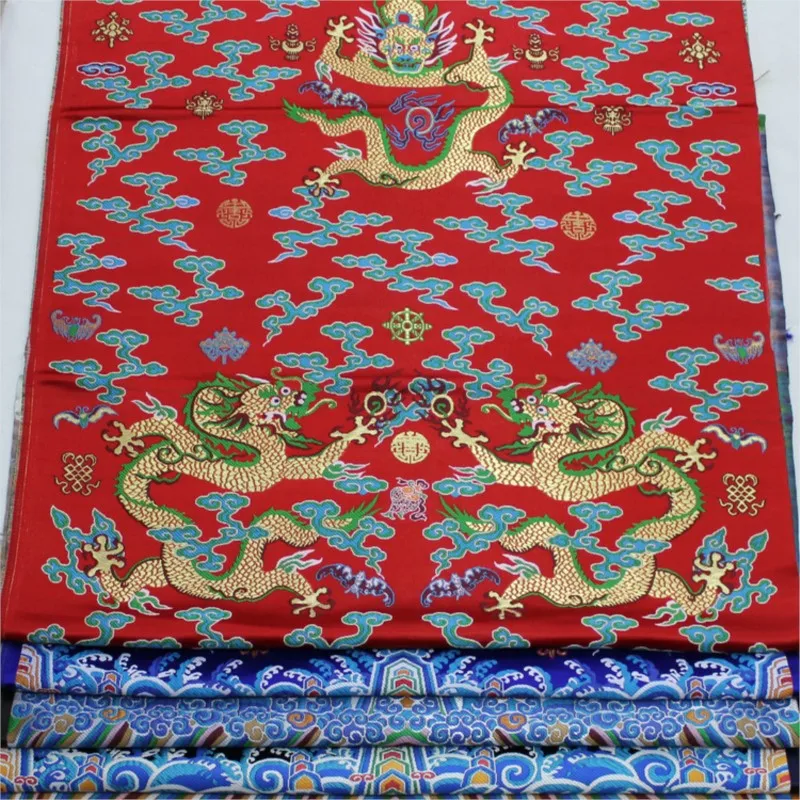 Фото Древние костюмные халаты в китайском стиле, Cheongsam, вечерние платья и ткани для украшения пленки, жаккардовая парча, тканый шелковый атлас №3