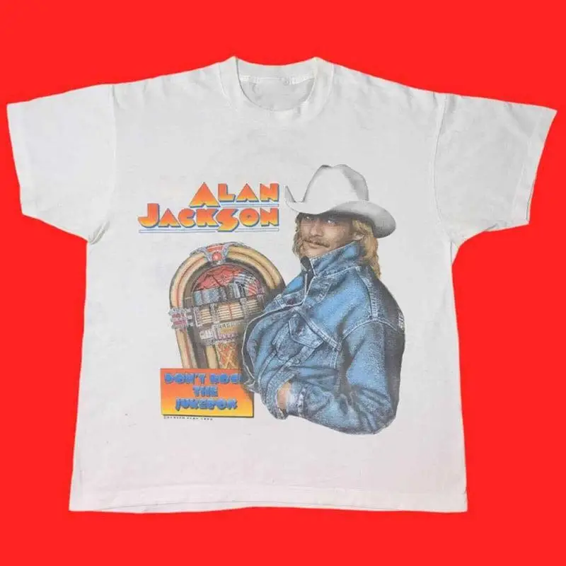 Футболка Dont Rock The ukebox Alan Jackson, классическая белая, S 5XL