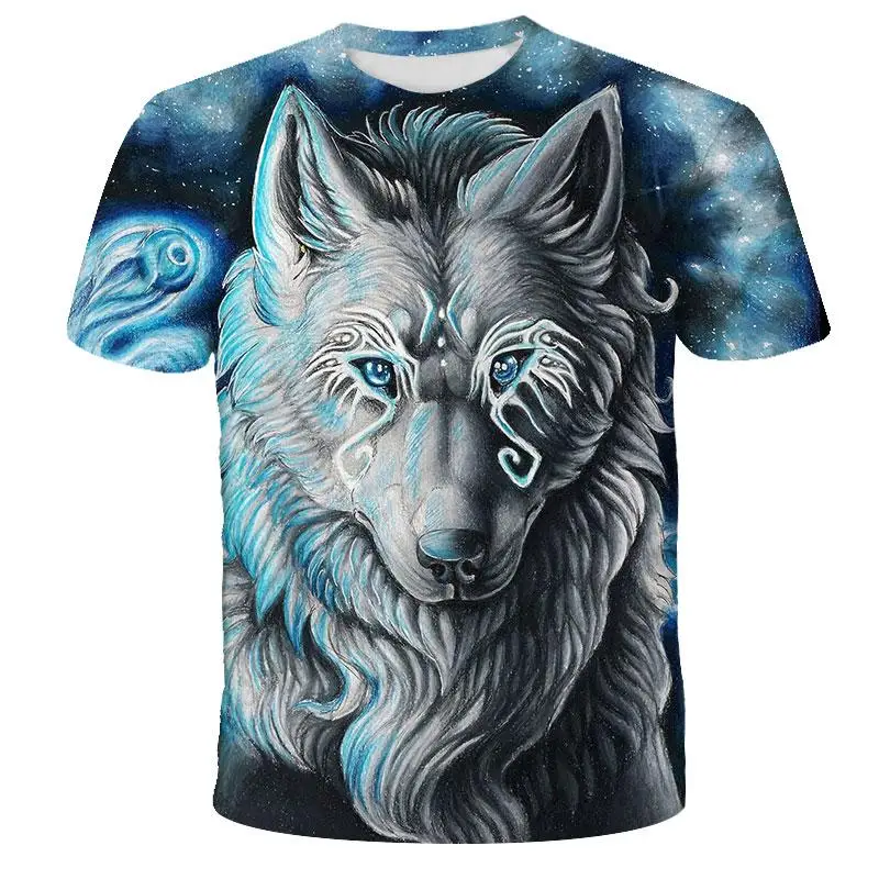 Волк Kaus Pria для бесплатной сборки, Kirim Kaus Atasan Lengan Pendek Kaus Print 3d Kaos, Модный чехол, бесплатная доставка (art.: 3920c56fad34b) - 3920c56fad34b