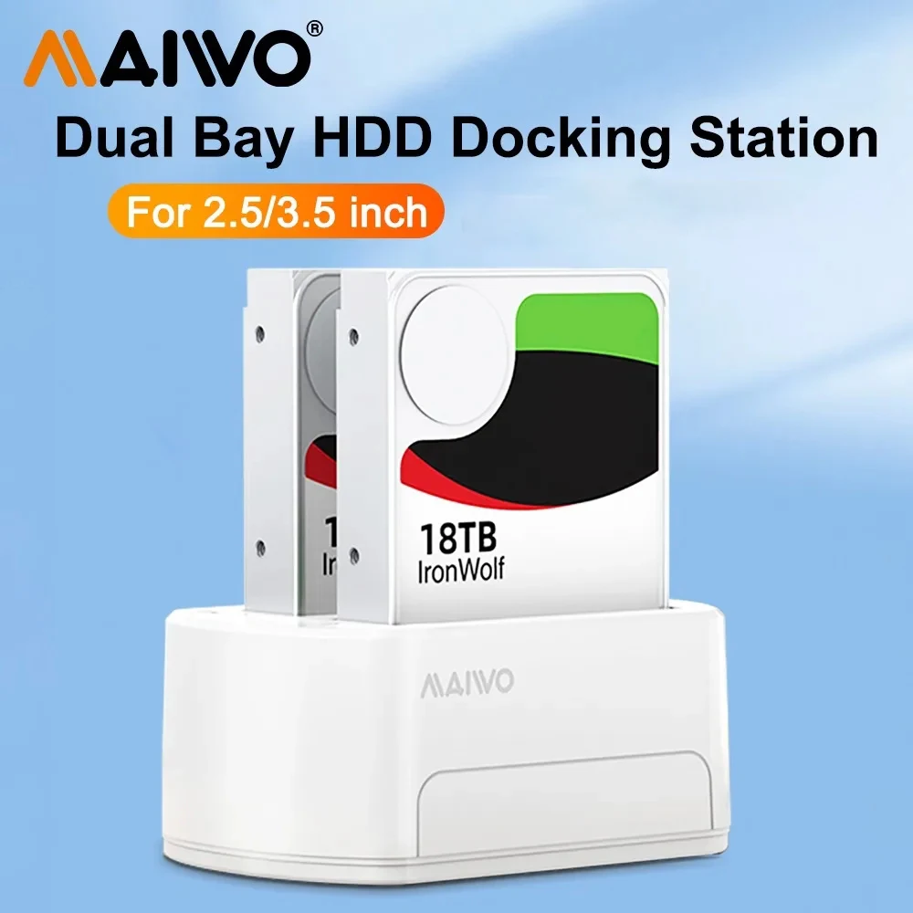 Док-станция для жесткого диска MAIWO, адаптер SATA-USB 3,0 для SSD-диска 2,5 дюйма 3,5 дюйма, док-станция для жесткого диска