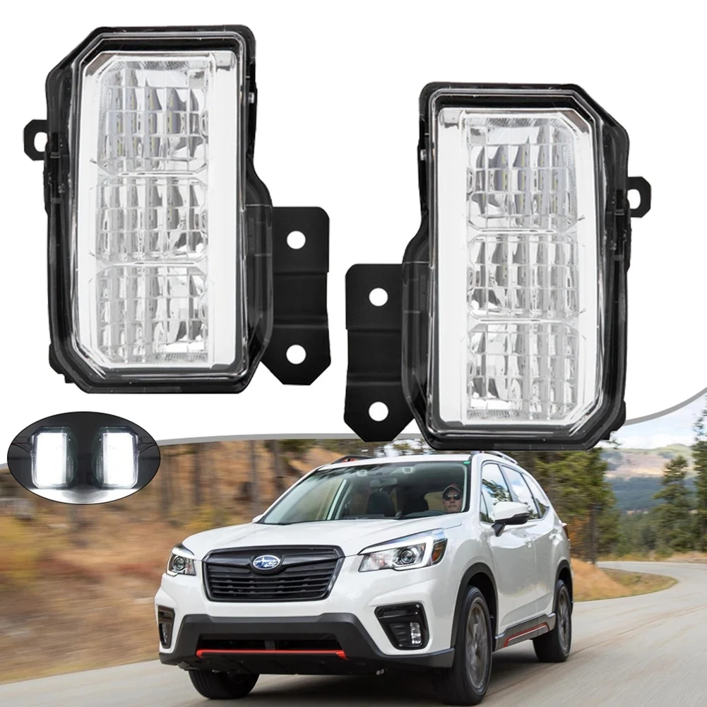 Фото 1 пара, Автомобильные дневные фонари, противотуманные фонари для Subaru Forester SK 2019 2020 2021, Автомобильные дневные ходовые огни, лампа-бампер №2