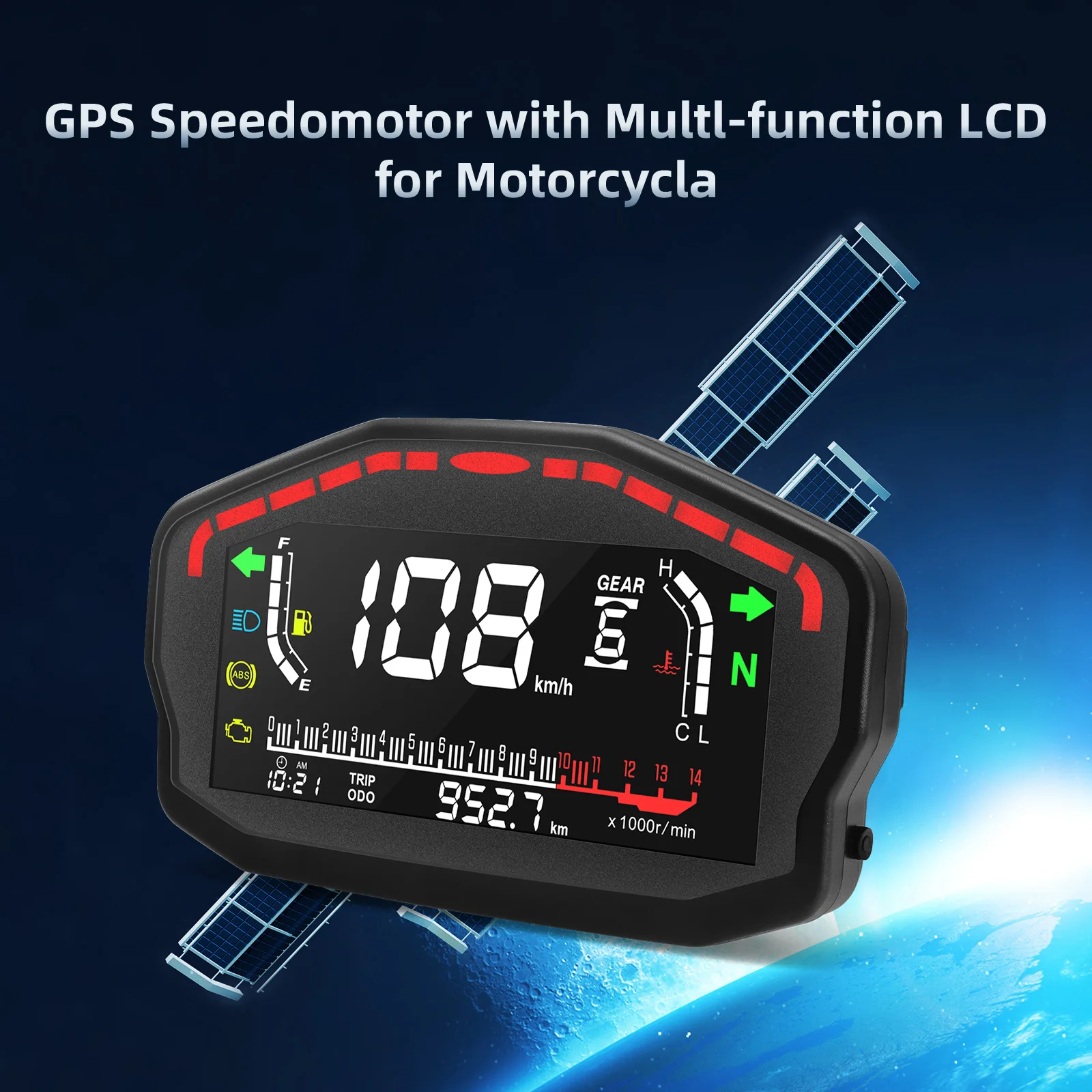 HD Универсальный измеритель оборотов мотоцикла GPS Спидометр цифровой одометр Электрический Инжекционный карбюратор Инструмент Многофункциональная поездка