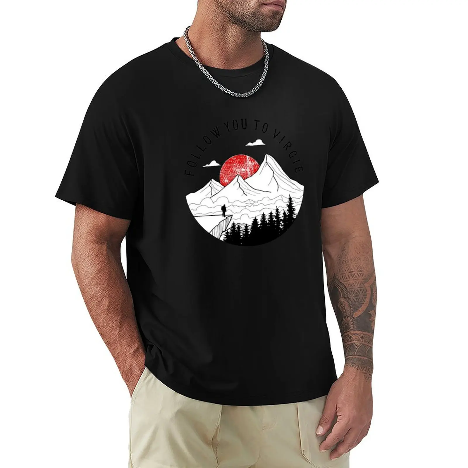 Футболка Follow You To Virgie, мужские рубашки с графикой Louboutins