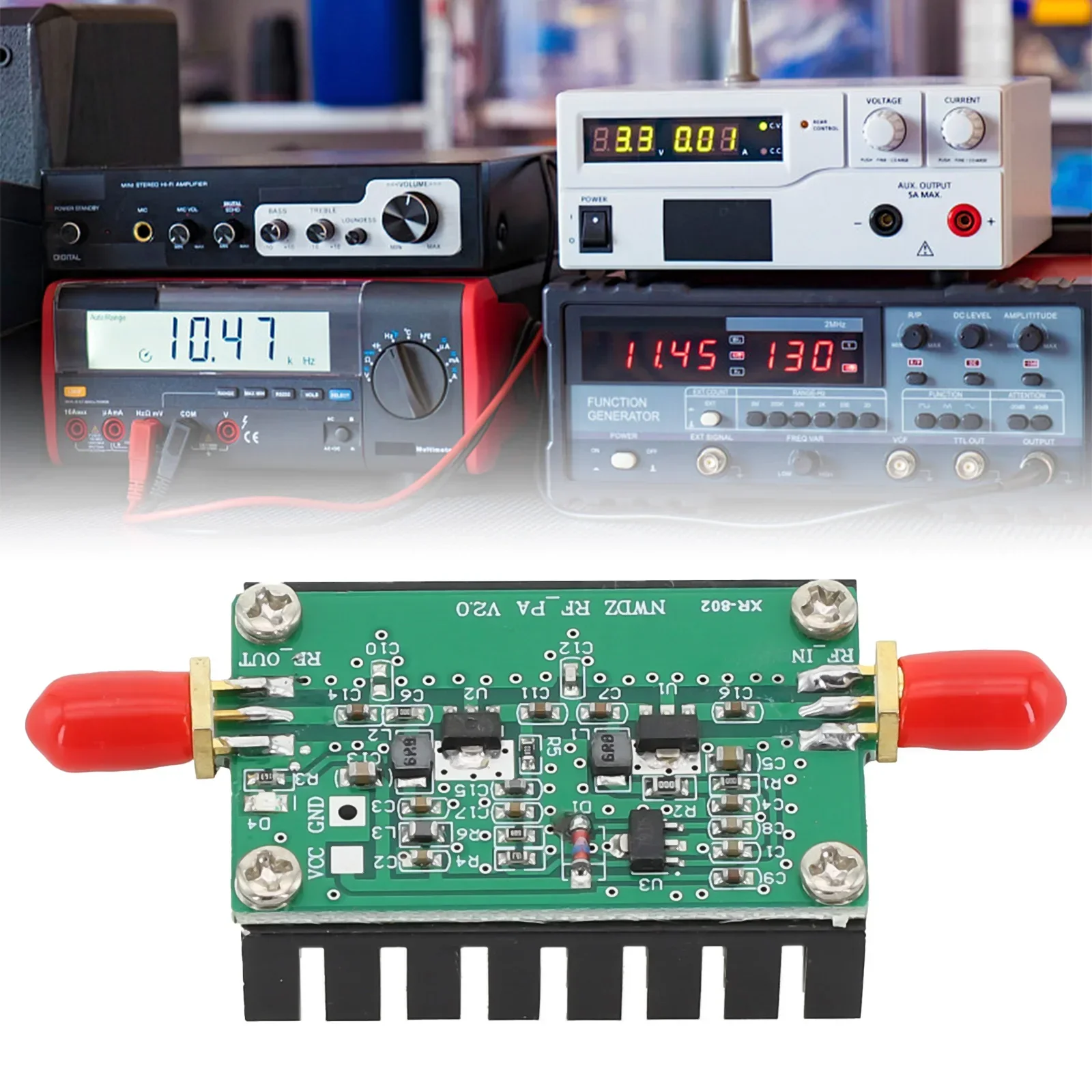 Передатчик RF усилитель мощности 3 Вт 50 Ом 7x3 см DC12-15V 2 МГц-700 МГц для цифровых радиостанций для FM коротковолновых радиостанций