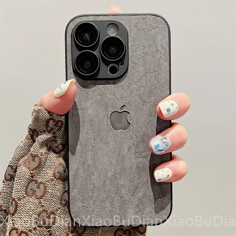 Легкий роскошный чехол для телефона iphone 15 14 promax premium feeling 13 Новый 12 кожаный 11 Полная защита от падения модный простой симпатичный
