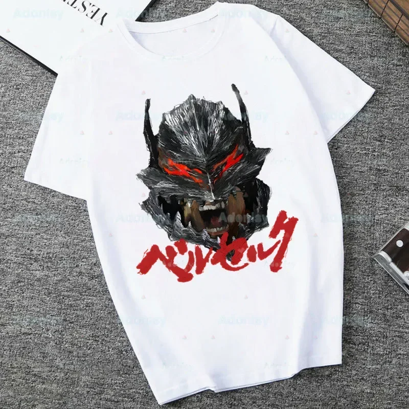 Летняя футболка Berserk, женская футболка Guts Griffith, аниме, футболка с графическим рисунком, женская футболка фехтовальщика, японская манга, женская футболка 90-х годов