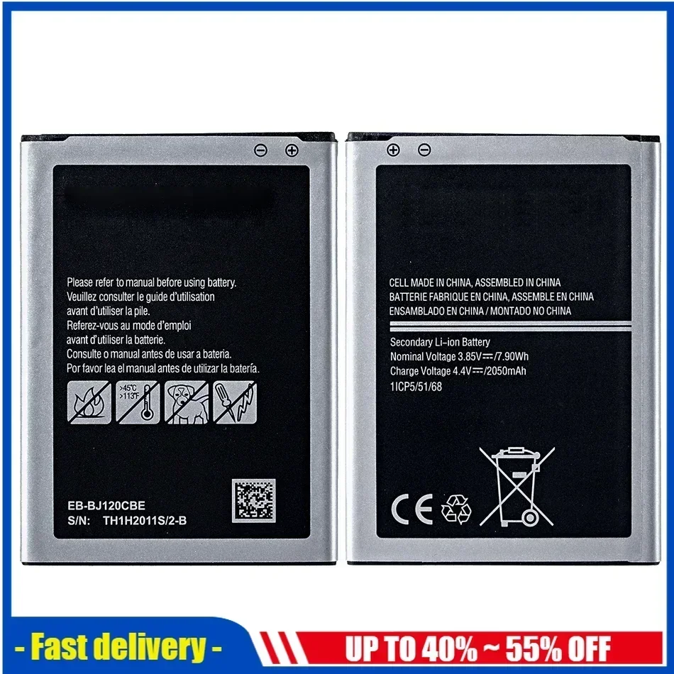 Аккумулятор EB-BJ120CBE для Samsung Galaxy J1 (2016) J120 J120F J120A J120T J1 версии Express 3 2050 мАч EB BJ120CBE + номер отслеживания