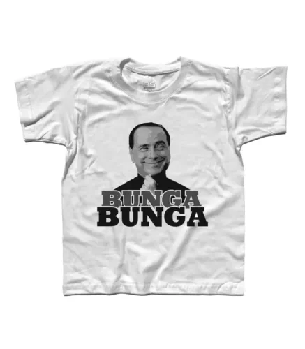 Детская футболка Silvio Berlusconi Bunga Caso Escort, не забудьте о длинных или коротких рукавах
