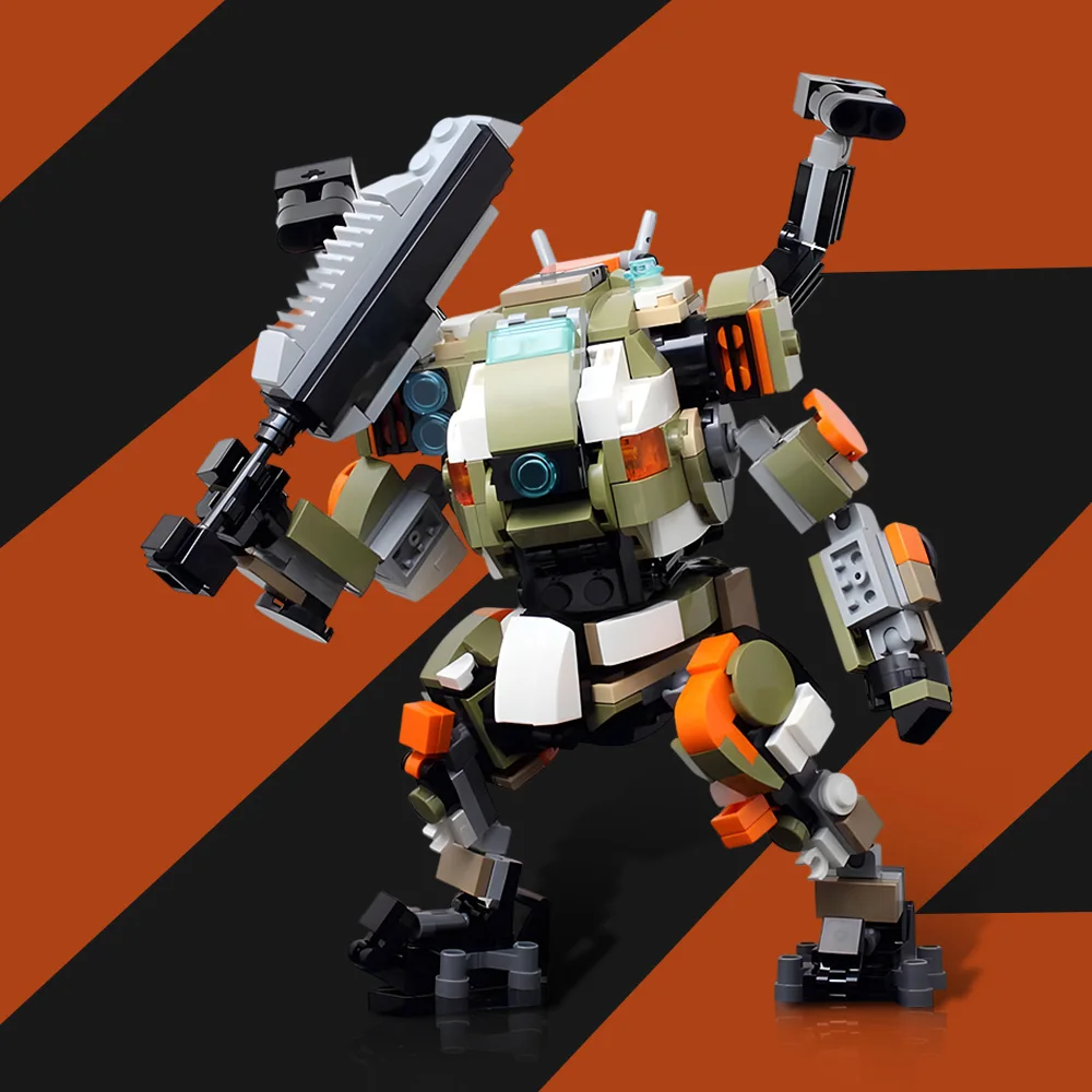 MOC- 165864   Titanfall 2 BT 7274 Mech Mod Строительные блоки Горячая игра Пионер Класс Битва Титан Мех Активность Робот Кирпичи Игрушка в подарок