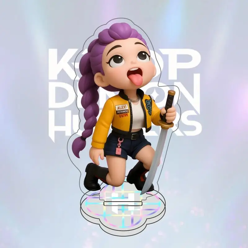 Горячий Kpop Demon Hunters акриловый стоячий кронштейн Huntrix Saja Boys акриловые подставки Rumi Zoey Jinu Mira настольные украшения брелок Игровые фигурки и трансформеры