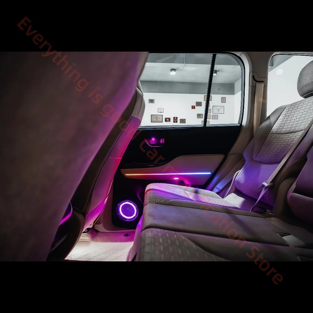 Фото Для Toyota Land Cruiser LC300 светодиодный окружающий свет автомобильные аксессуары центральный светильник управления светящимся звуковым сигналом специальные кнопки и управление через приложение №4