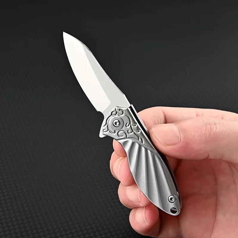 Новый мини-нож для фруктов из стали D2 из нержавеющей стали, самооборона на открытом воздухе, портативная разборка, экспресс-доставка, портативный брелок
