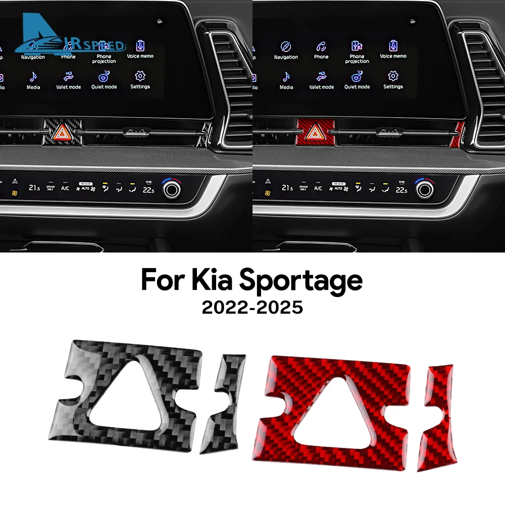 Настоящая мягкая наклейка из углеродного волокна для Kia Sportage 2022 2023 2024 2025 LHD RHD, автомобильная сигнальная лампа, рамка, отделка, аксессуары для интерьера