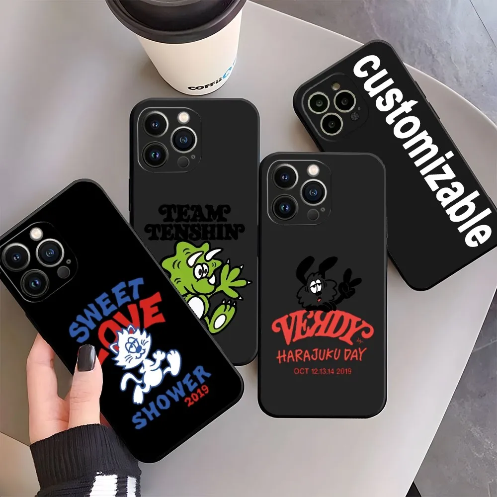 Мультяшный чехол для телефона VERDY HARAJUKU Apple для iphone 15 Pro Max 14 Pro 13 Mini 11 12 Xr X Xs 6 6s 7 8 Plus, дизайнерская задняя крышка