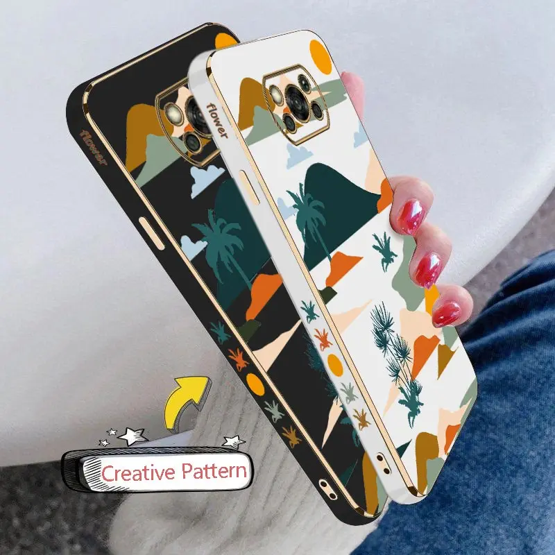 Фото Роскошный чехол с покрытием «Холм пейзаж» для телефона Xiaomi POCO X3 X5 X3GT X4GT X3NFC X4NFC X4Pro X5Pro F5 F4 F3 F4GT M5 M4Pro M3, чехол №3