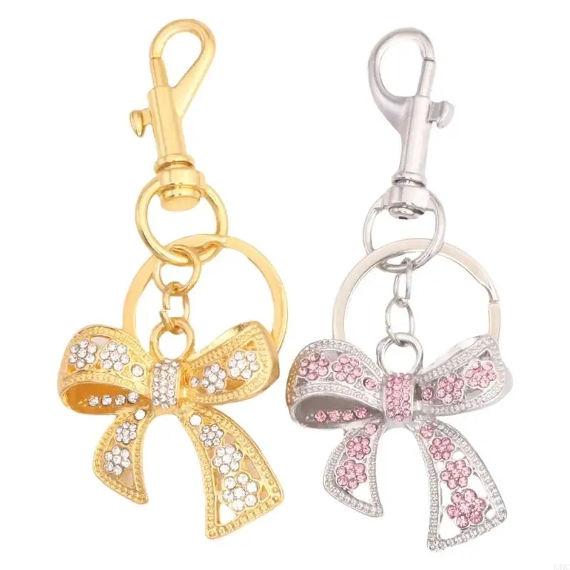 R3MC Sparkling Bowknot Baychain подвеска с хрустальным сплавным сплавом Metal Gift для нее