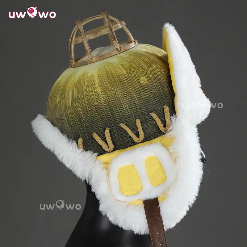 Фото UWOWO Collab Series: Game Monsterr Hunterr Wilds Felyne Hats Косплей Плюшевая кепка Шляпа для взрослых №4