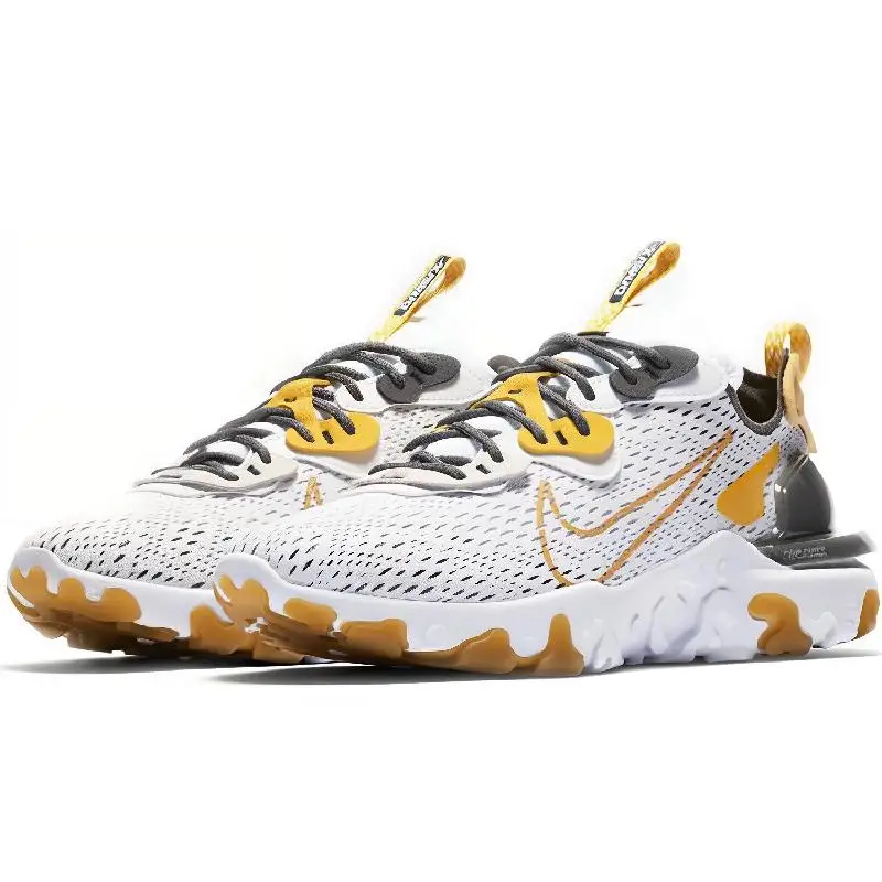 Фото Кроссовки Nike React Vision, белые, железная, серая обувь №3
