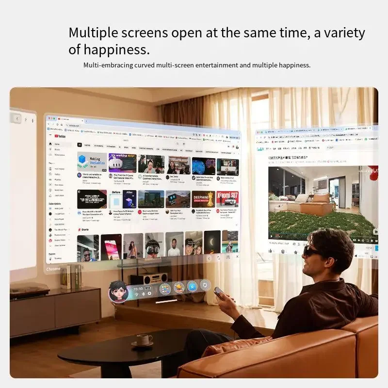 Фото Новые умные очки Rokid Max 2 AR VR 3D, просмотр очков AR, фильмы, VR AR, 3d очки виртуальной реальности, 1080P, микро OLED-подарок №3