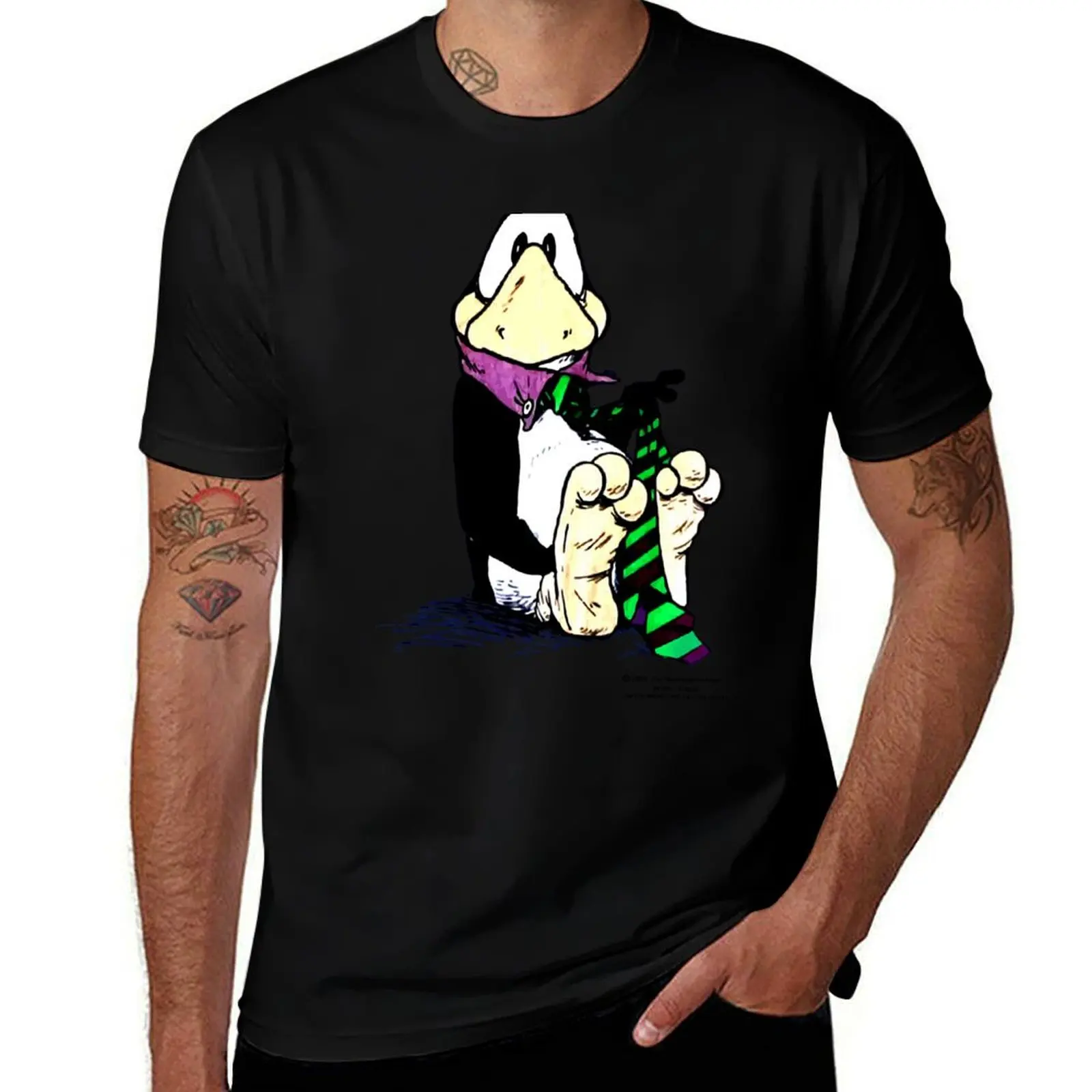 Футболка Bloom County Opus Sz 1986 года, хлопковая футболка, мужская футболка из 100% хлопка, футболка люксового бренда