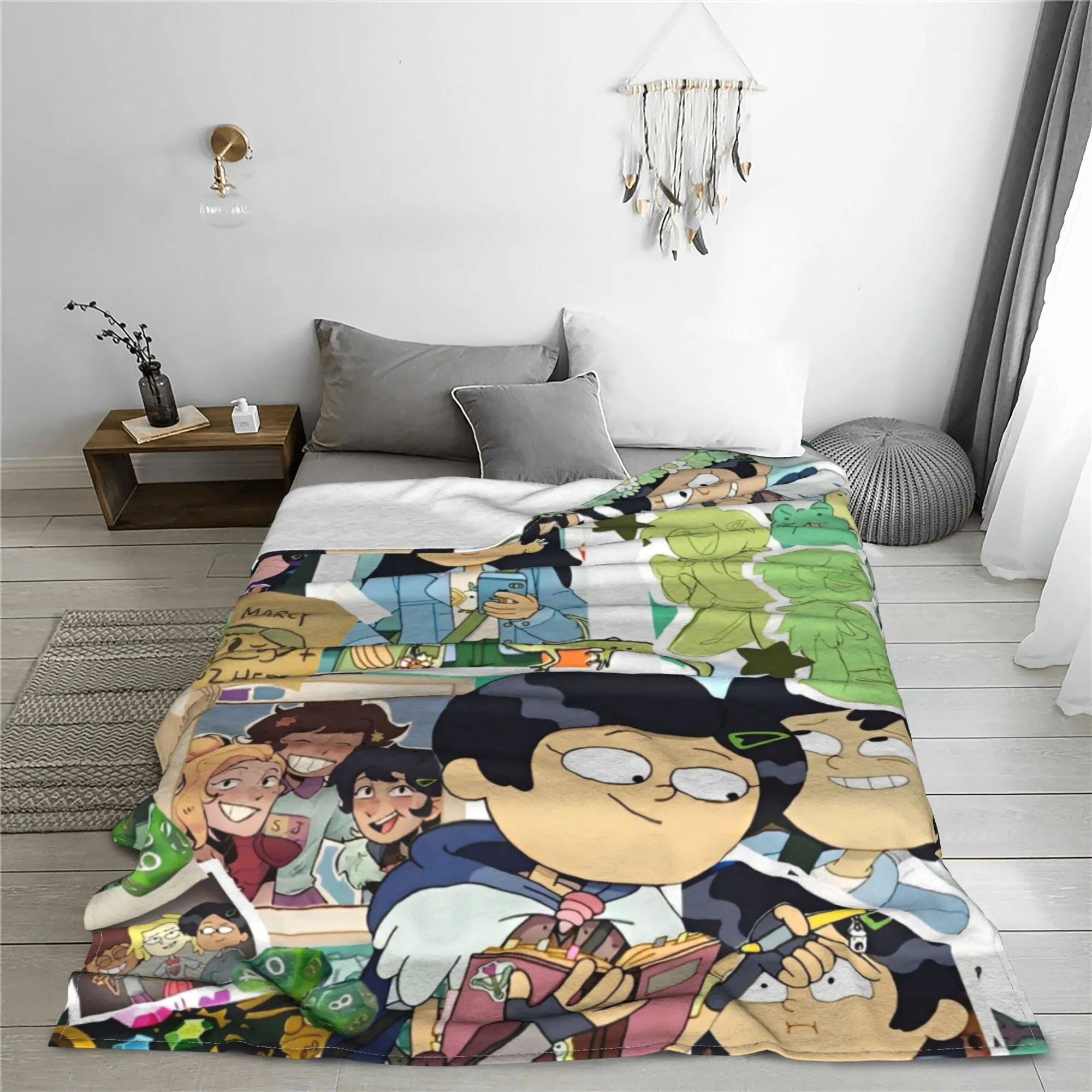 Фото Amphibia Marcy Wu Knitted Blankets Fleece Magic Cartoon Advanture Lightweight Throw Blankets for Outdoor Bedding Quilt №2