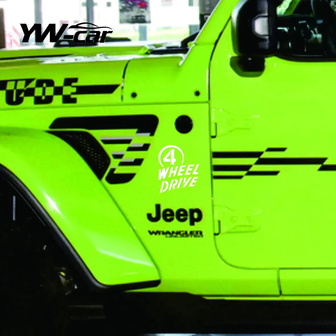 Фото 4-х колесная наклейка Willys Overland, графическая наклейка для Jeep Wrangler Unlimited JK TJ YJ CJ XJ 2007-2017 2018 2019 2020 2021 №3