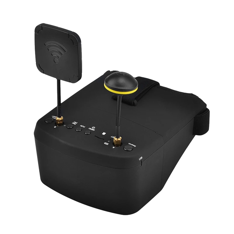 LS-800D FPV Goggles 5,8G 40CH 5 дюймов 854X480 DVR Запись/хранение двойной антенны 2000 мАч для радиоуправляемого гоночного дрона