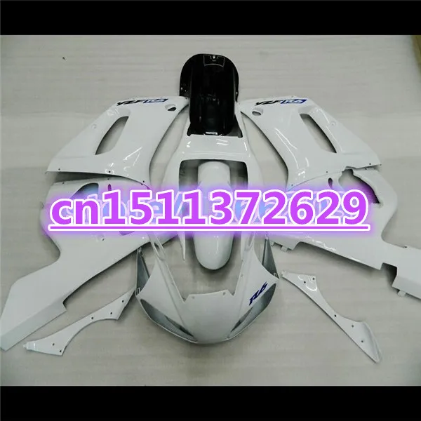 Полностью белый комплект обтекателей ABS для YZFR6 98-02 YZF R6 98 99 00 01 02 YZF600 R6 1998 99 00 01 2002 Детали обтекателя ABS-Dor D