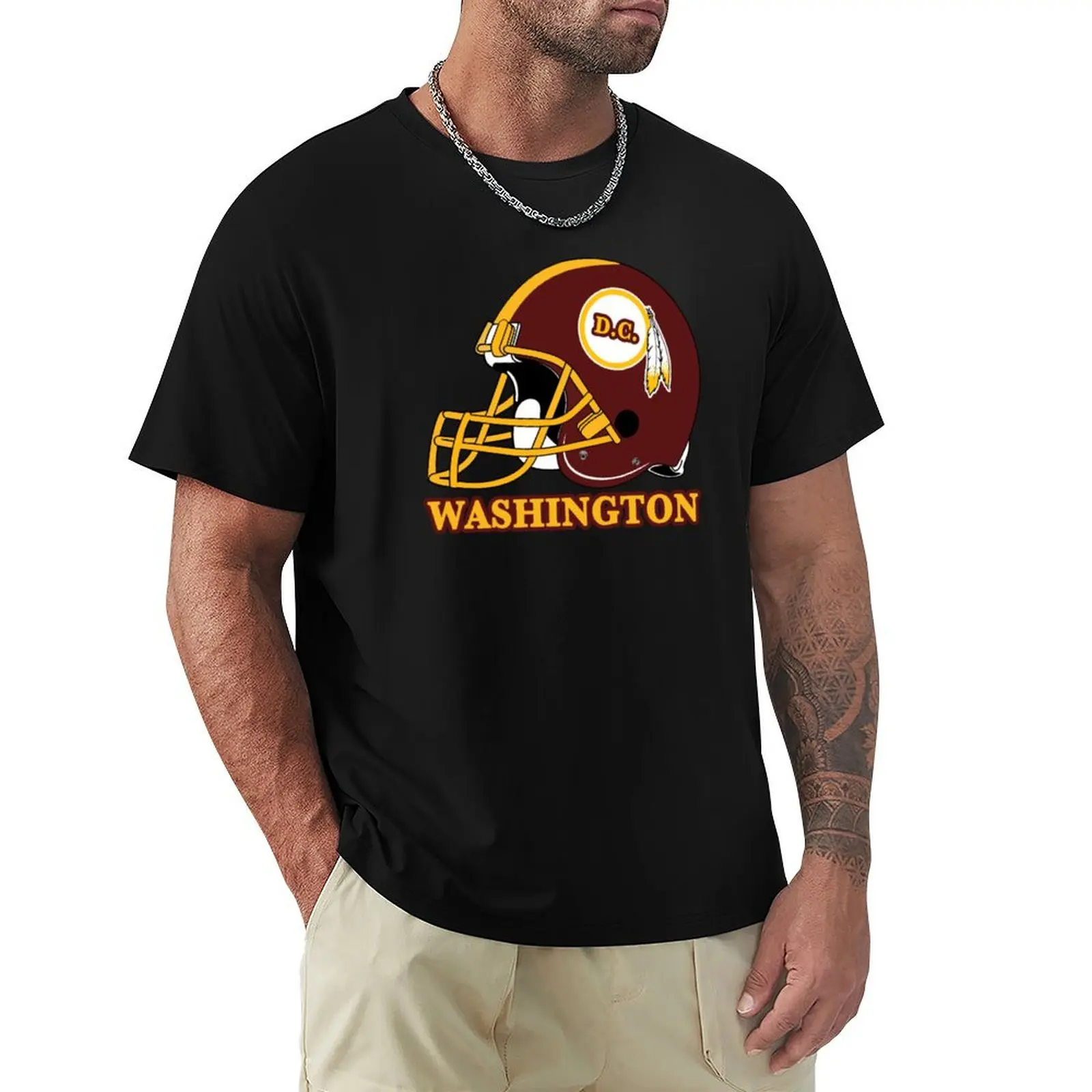 Винтажная футболка Washington Football DC Sports Team, новинка, футболка в стиле ретро, одежда в стиле хиппи, незаменимая футболка, футболки для мужчин