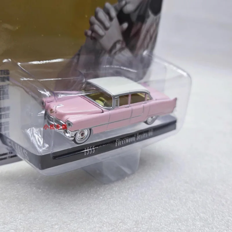 Фото Greenlight масштаб 1:64 1955 Cadi Fleetwood Series 60, розовое издание, модель автомобиля из сплава, классический сувенир для взрослых, подарок, статический дисплей №3