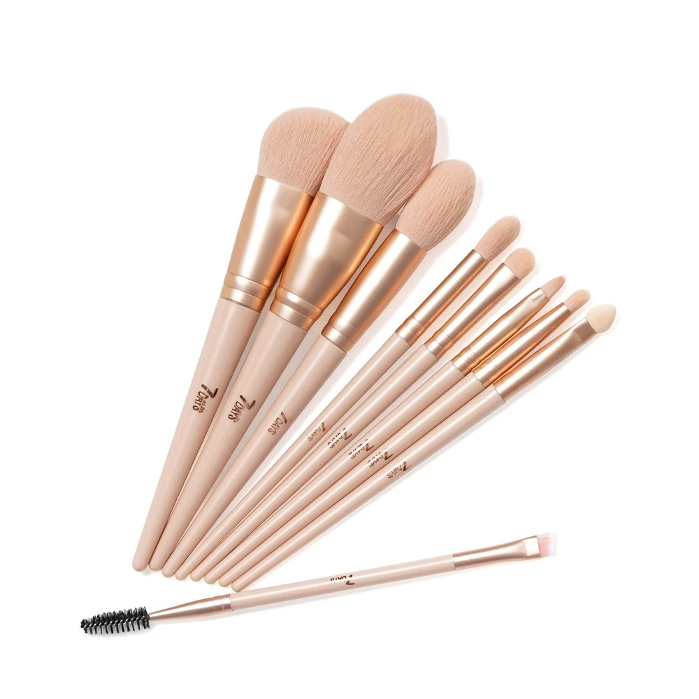 Фото Набор кистей для макияжа 7 days Make Up для лица, глаз, губ 9шт №3