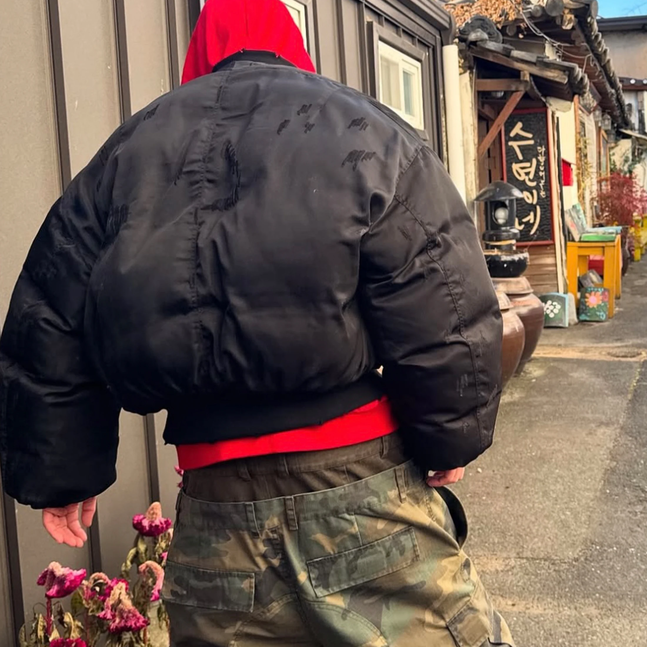 NIGO Мужская черная хлопковая куртка осенне-зимняя модная уличная трендовая куртка в стиле хип-хоп Ngvp # NGTOP11949